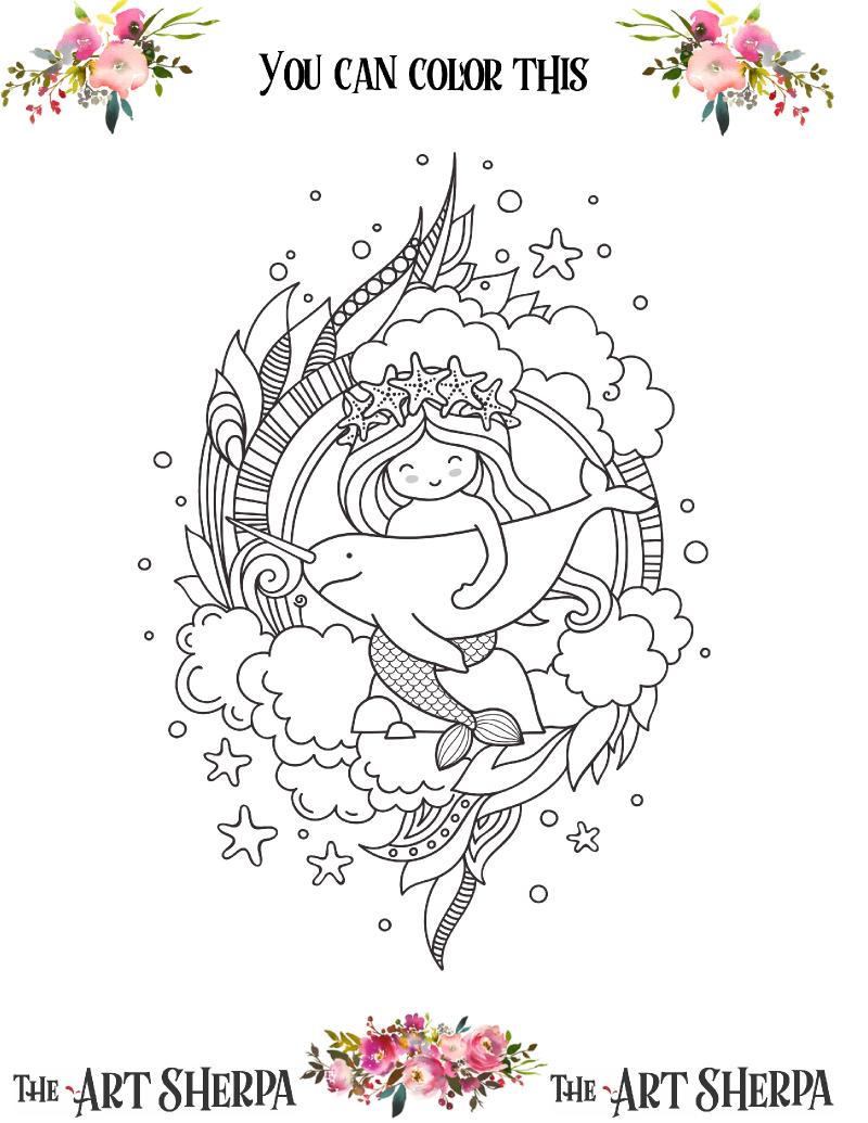 Coloring page narwhal .jpg