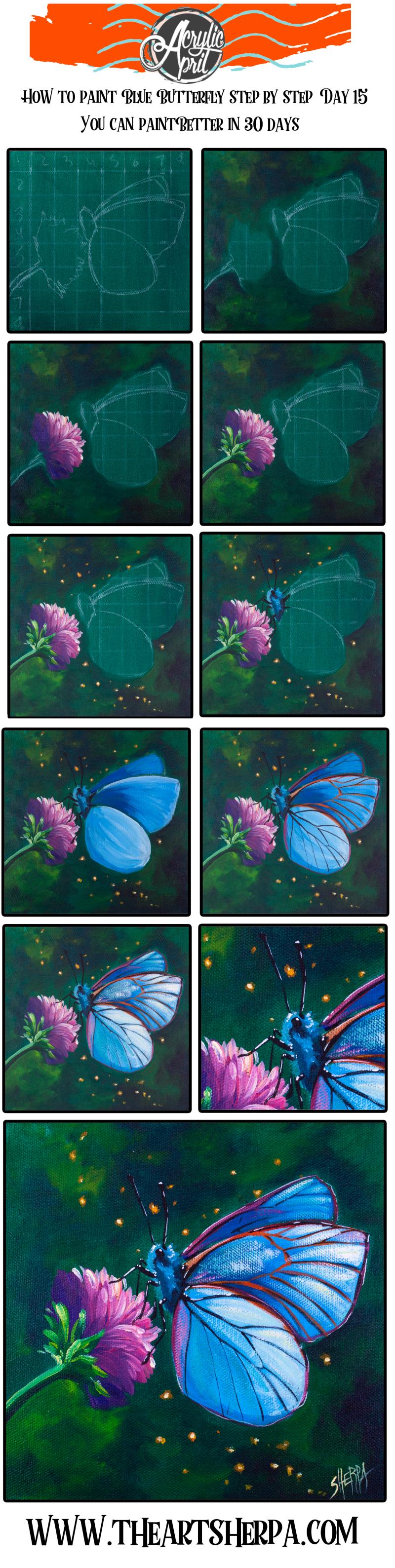 Easy Butterfly Painting  Acrylic Painting For Beginners Step By Step 