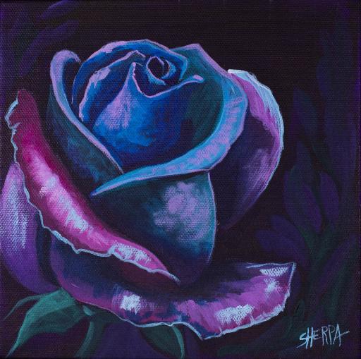A Blue Rose Easy Daily Painting Step By Step Acrylic Tutorials Day 19 # ...