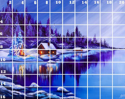 16x20 grid Horizontal blue calm lake .jpg