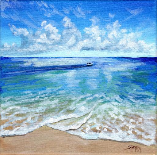 SEAFOAM BLUE SEA Beginners Learn To Paint Acrylic Tutorial Step By