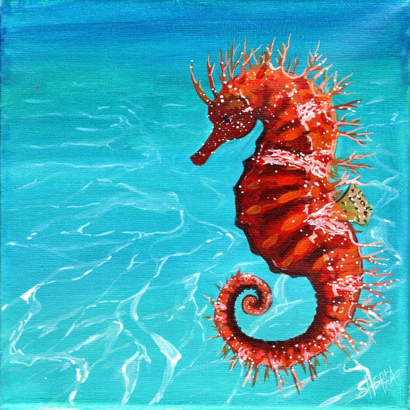 SEAHORSE Beginners Learn To Paint Acrylic Tutorial Step By Step Day 27