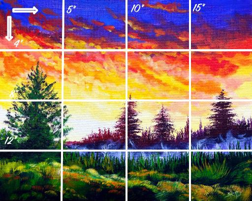 16x20 grid Horizontal late summer sunset misty landscape   .jpg