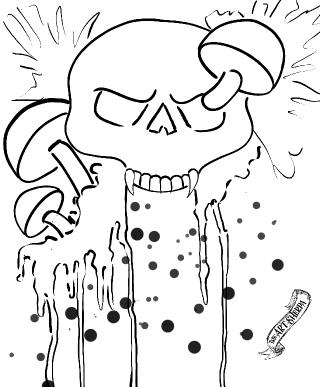 skull mushrooms 16x20 .jpg