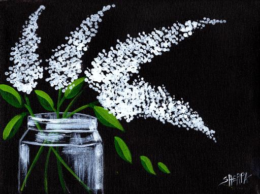 How to Paint on Black Watercolor Paper  Lily of the Valley Tutorial 