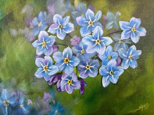 forget me not painting