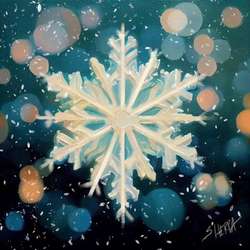 Snowflakes acrylic painting tutorial easy snow flakes painting on canvas  step by step for beginners 