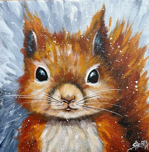 Easy Fluffy Squirrel How To Paint Acrylics For Beginners Paint