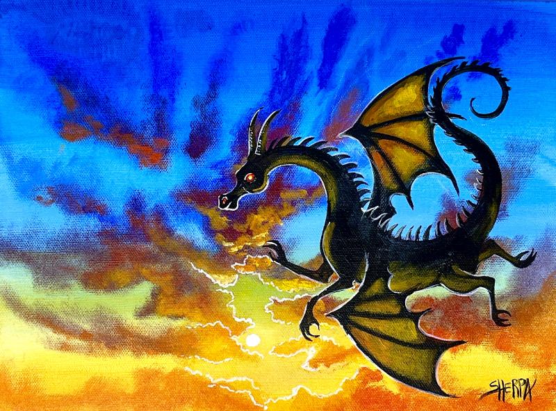 I Draw And Paint A Dragon How To Paint Acrylics For Beginners: Paint ...