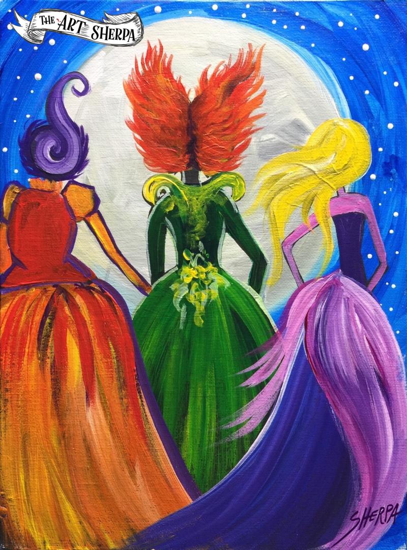How To Paint Hocus Pocus For Halloween The Art Sherpa Community The 