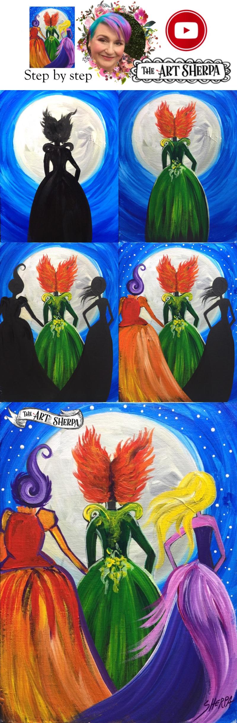 How To Paint Hocus Pocus For Halloween The Art Sherpa Community The