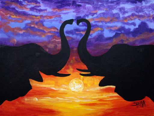 sunset love elephant .jpeg