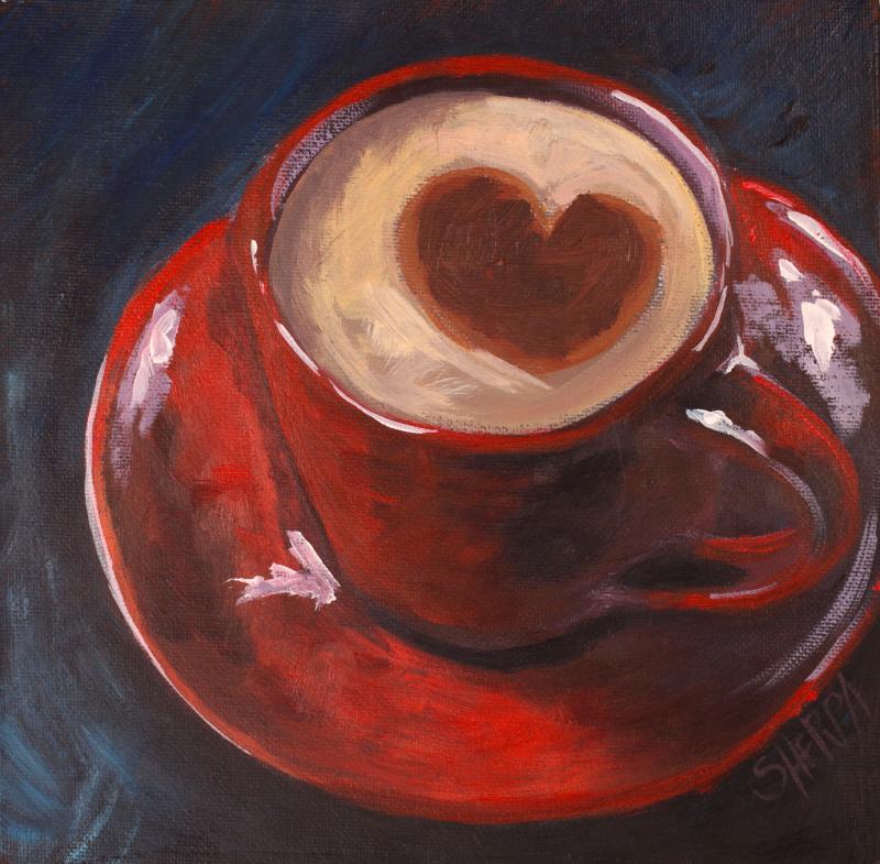 Easy Cup Of Coffee Loose Step By Step Acrylic April Day 3 The Art Sherpa