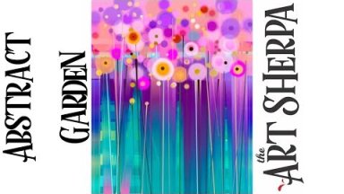 Easy floral Abstract step by step with Acrylic on Canvas The Art Sherpa