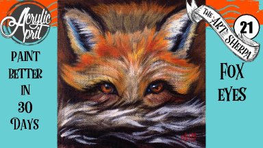 Red Fox Easy Daily Painting  Step by step Acrylic Tutorials Day 21 #AcrylicApril2020