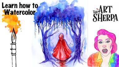 Red Riding Hood Watercolor