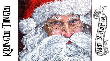 santa claus face drawing