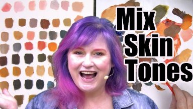 How to make Skin Tones From Hard Primaries Cad Red  Cad Yellow  Phthalo Blue  | TheArtSherpa