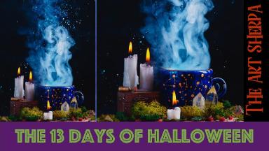 Magic Still life 13 days of Halloween  live stream  painting Step by step Day 10 | TheArtSherpa