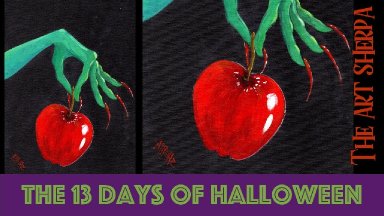 Poison Apple 13 days of Halloween  live stream  painting Step by step Day 9 | TheArtSherpa