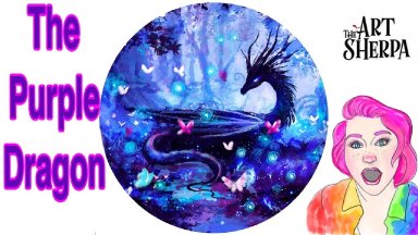 How to paint a Magical Fantasy Dragon Live Streaming tutorial | TheArtSherpa