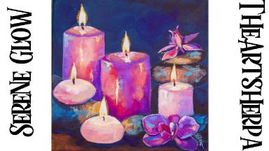 Serene Candle Still Life Acrylic Tutorial Step by Step  | TheArtSherpa