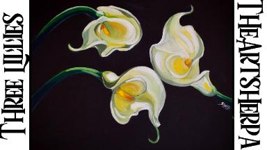Easy acrylic tutorial | Modern Calla Lilies | Step by Step  | TheArtSherpa