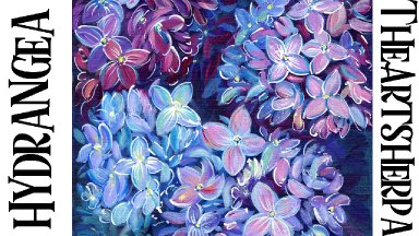 Hydrangea Floral painting step by step in acrylic | TheArtSherpa