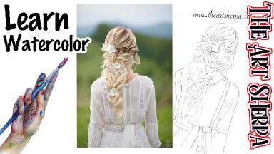 Boho Hair Watercolor Video