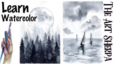 Simple Watercolor Landscapes