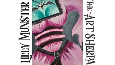 Learn to paint Acrylic on canvas Lilly Munster Easy tutorial