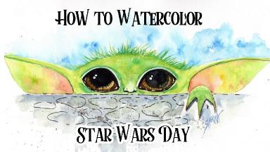 Easy How to Draw Baby Yoda Tutorial Video and Coloring Page