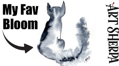 BLOOMING CAT  Easy How to Paint Watercolor Step by step | The Art Sherpa