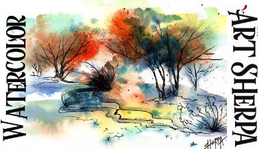 simple abstract watercolor paintings