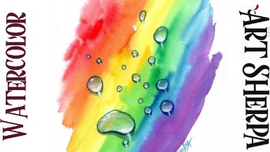 How to Paint REALISTIC WATER DROPS  Watercolor Step by step | The Art Sherpa