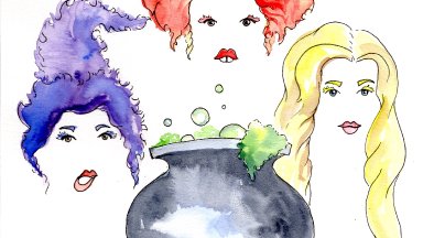 FREE Hocus Pocus Sisterhood Watercolor Painting