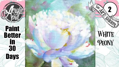 White Peony  Easy Acrylic Tutorial Step by Step Day 2   #AcrylicApril2022