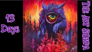 Monster Fairytale Fantasy ‍♀️ 13 Days of Halloween  Acrylic painting Tutorial Step by Step