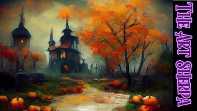 Farmhouse Autumn Pumpkin Path 😈🧙‍♀️🕷 13 Days of Halloween  Acrylic painting Tutorial Step by Step