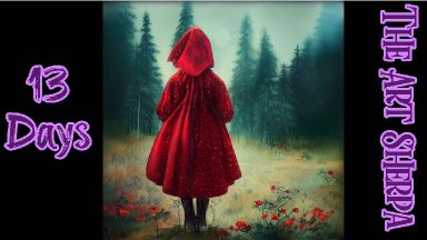 Little Red Riding Hood  ‍♀️ 13 Days of Halloween  Acrylic painting Tutorial Step by Step