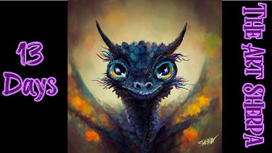 Baby Dragon ‍♀️ 13 Days of Halloween  Acrylic painting Tutorial Step by Step
