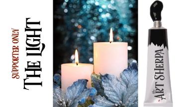 Patron and Supporter Holiday The Light Christmas Candles in Blue