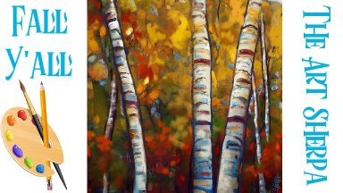 How to paint Abstract Birch Trees  EASY acrylics for beginners: A step-by-step tutorial