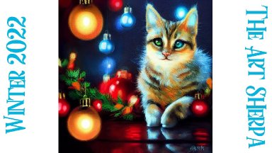 Christmas Kitten ☃️❄️ How to paint acrylics for beginners: A step-by-step tutorial