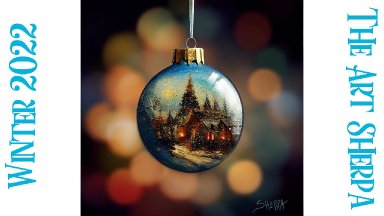 Christmas Ornament ☃️❄️  How to paint acrylics for beginners: A step-by-step tutorial