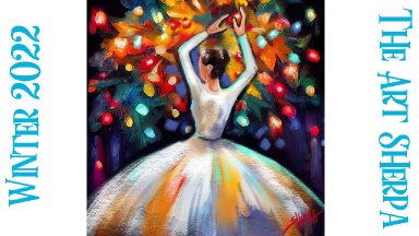 Abstract Ballerina Dancer Christmas ☃️ How to paint acrylics for beginners: A step-by-step tutorial