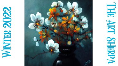 Winter Floral ☃️❄️ How to paint acrylics for beginners: A step-by-step tutorial
