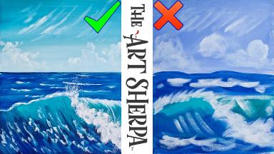 Realistic Wave  Dos and Don'ts How to paint with acrylics better for beginning Artists 🌊