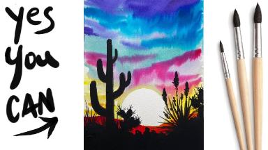 How To Use Watercolor Pencils To Paint A Beautiful Sunset