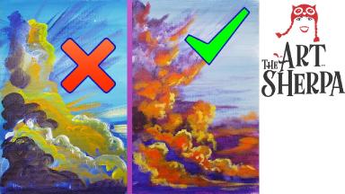 Clouds At Sunset Dos And Dont S How To Paint Better With Acrylics For New Artists The Art Sherpa